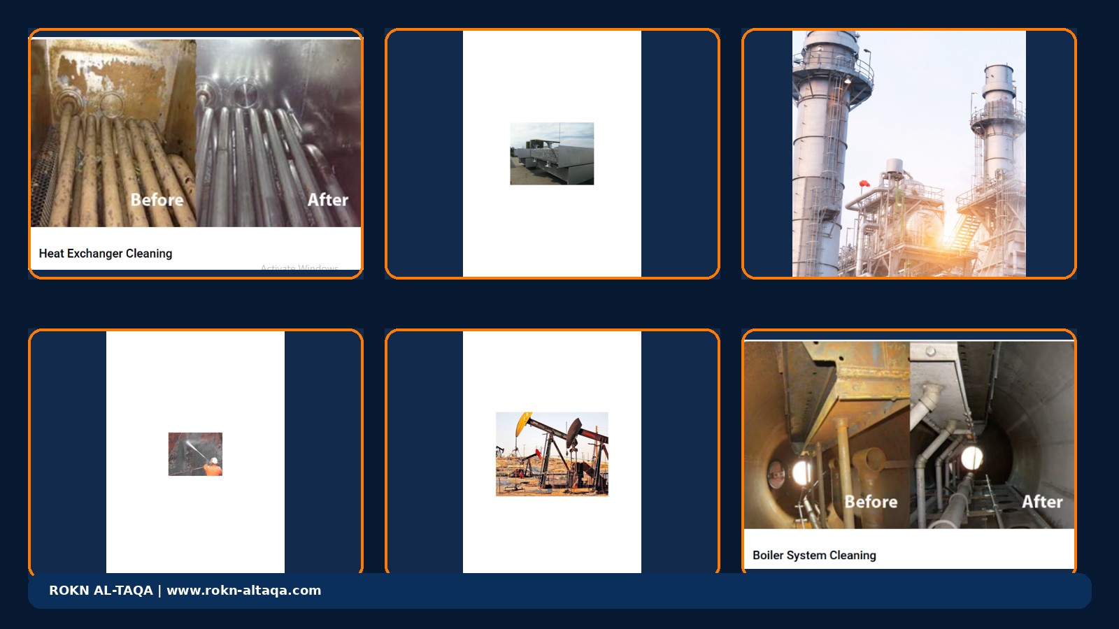 tower cleaning collage